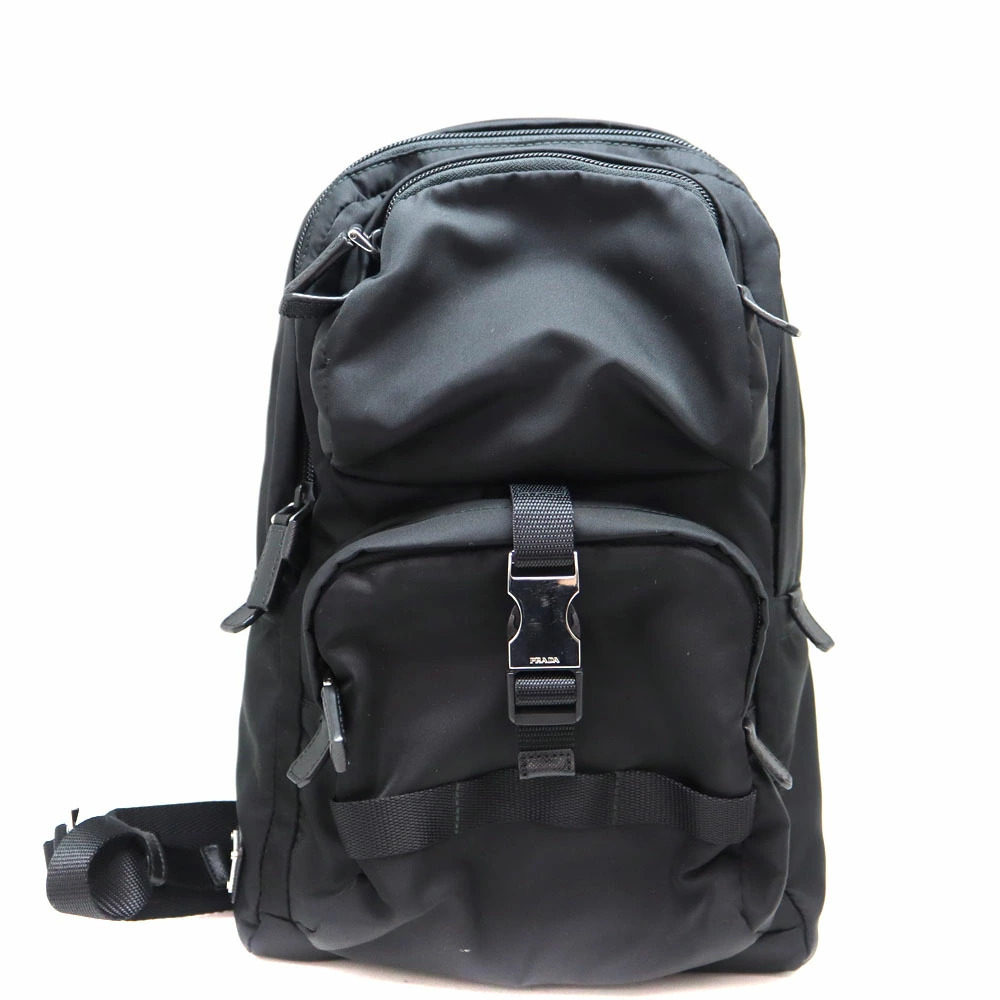 Prada Body Bum Crossbody Belt Bag Leather Black